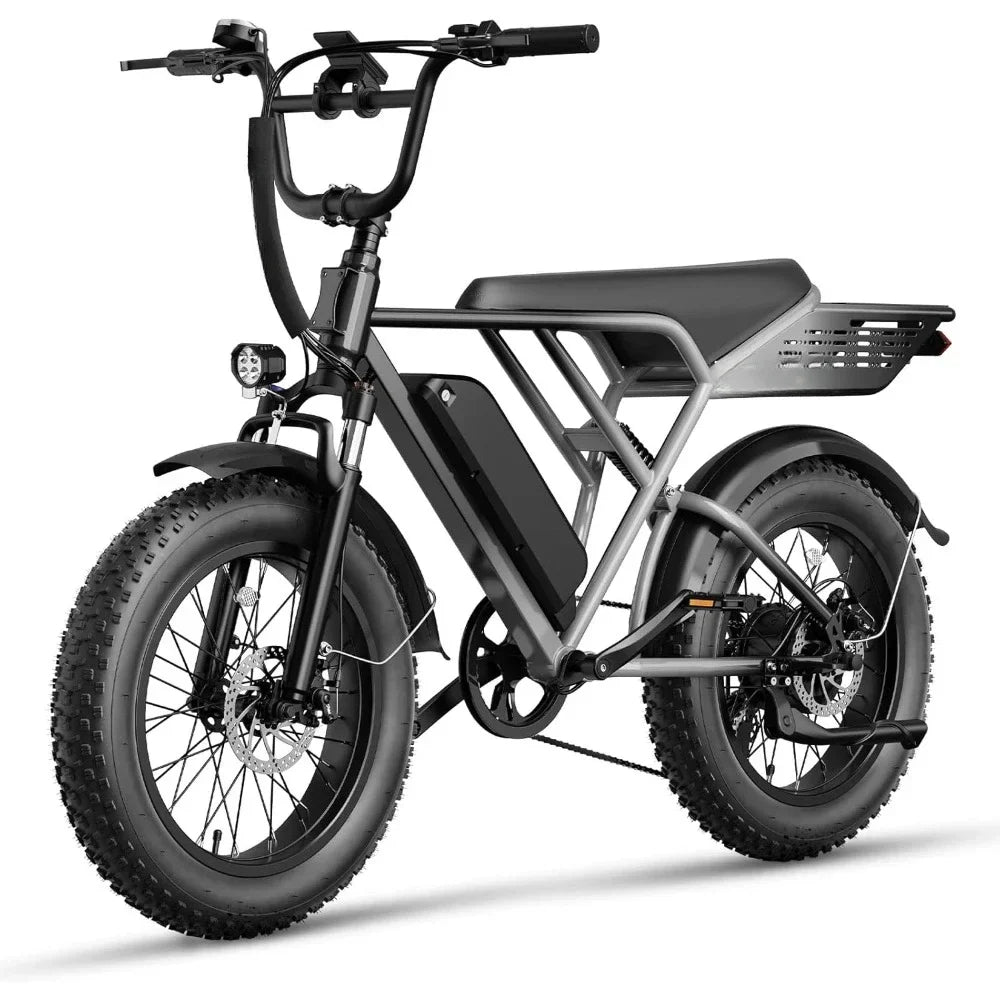 20" Fat Tire E-Bike - Full Suspension for All-Terrain Use