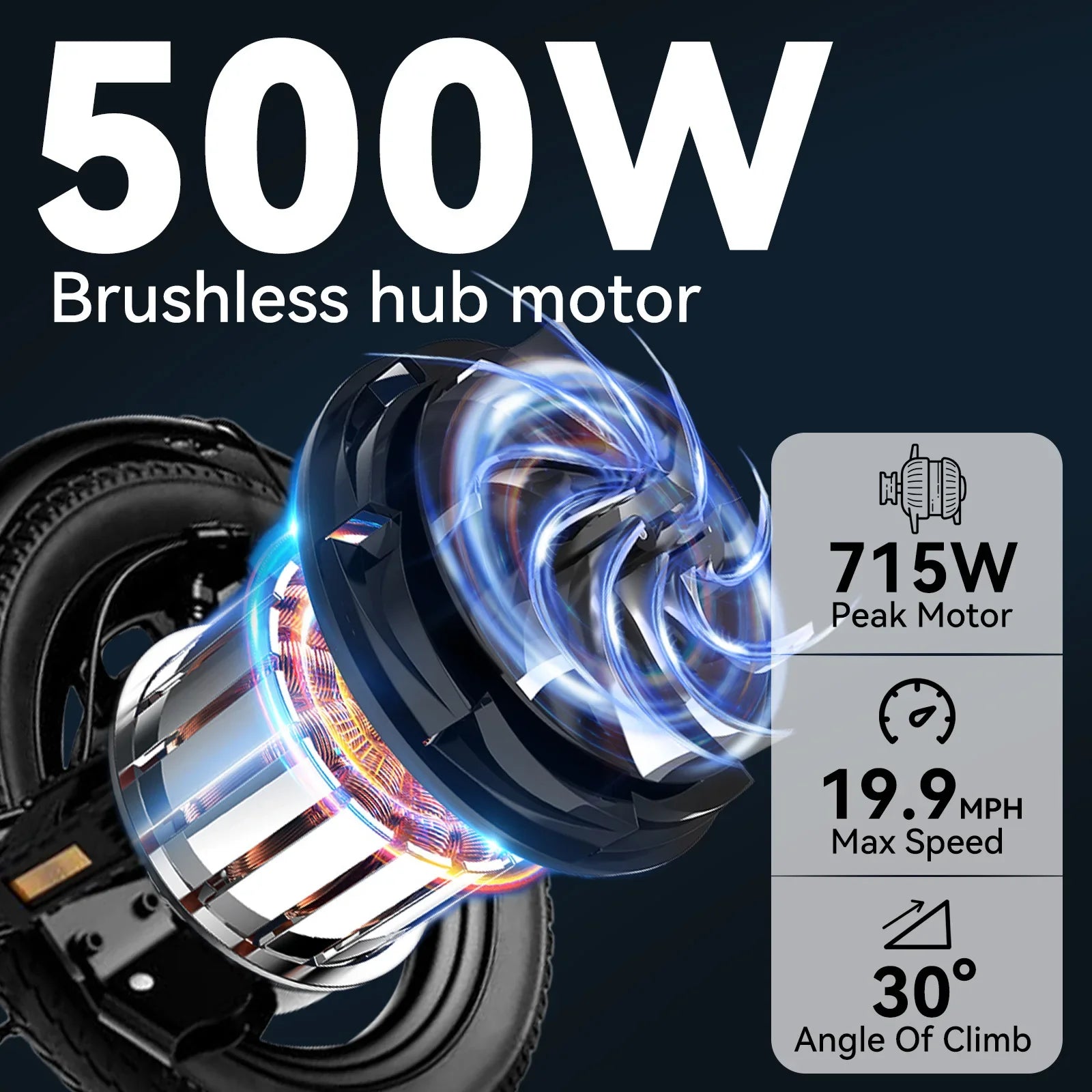 Terrosor 715W Peak Folding Electric Bicycle - Max Speed 50km/h