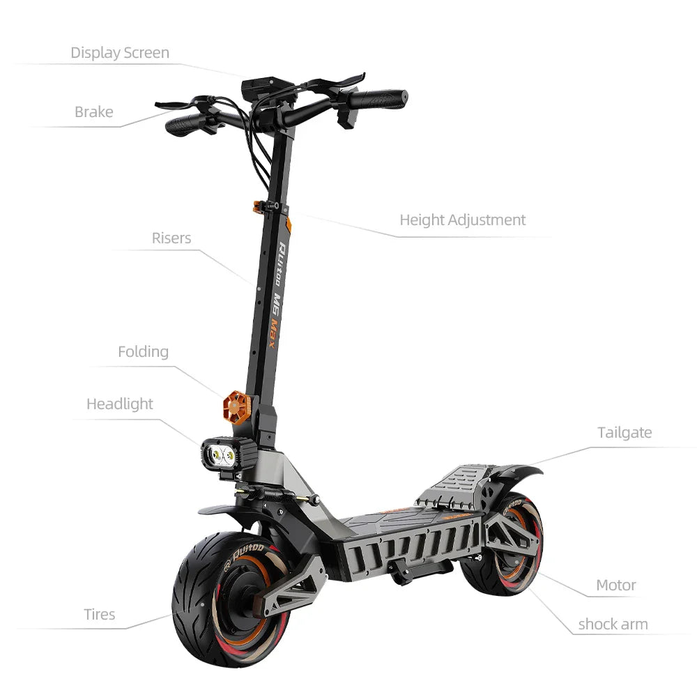 M6Max Dual Motor Scooter - 5600W, 60V, Fast Charging