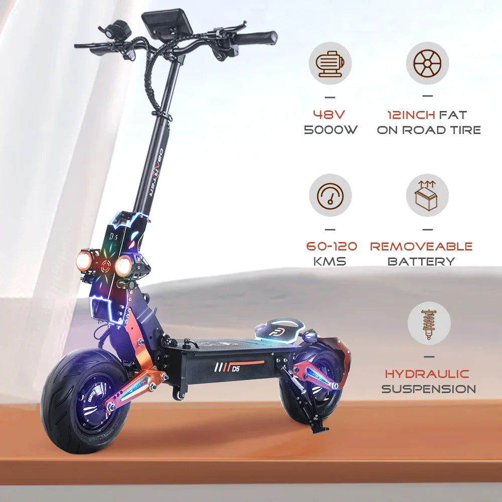 Obarter D5 5000W Electric Scooter - High Power, 60-100km Range