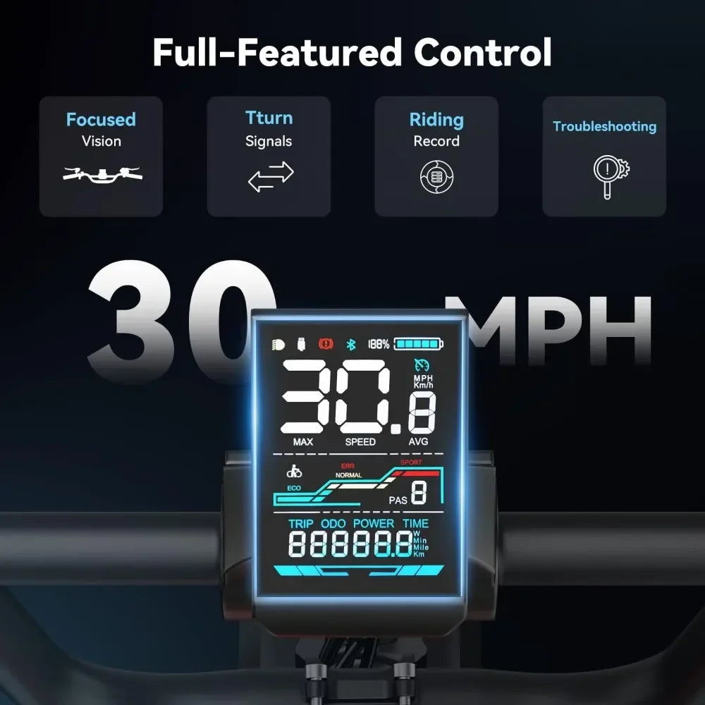 20" Fat Tire E-Bike - Full Suspension for All-Terrain Use